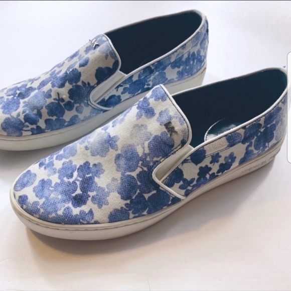 MICHAEL Michael Kors Shoes - Michael Kors l Blue Floral Keaton Slip On Sneaker